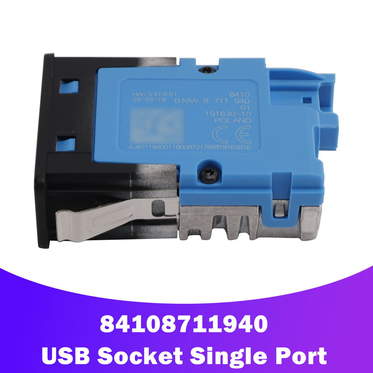 X1 X2 X3 X4 X5 X6 X7 M3 M4 Z4 Bmw 84108711940 Usb Socket Single Port