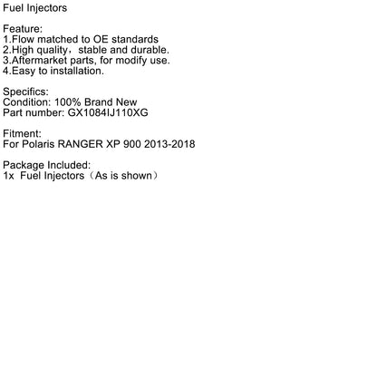 2013-2018 Polaris Ranger XP Fuel Injectors GX1084IJ110XG