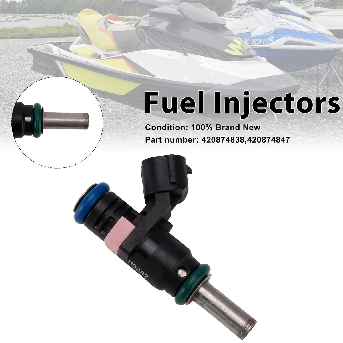SPARK GTR GTI GTS Sea-Doo 420874847 420874838 Fuel Injectors