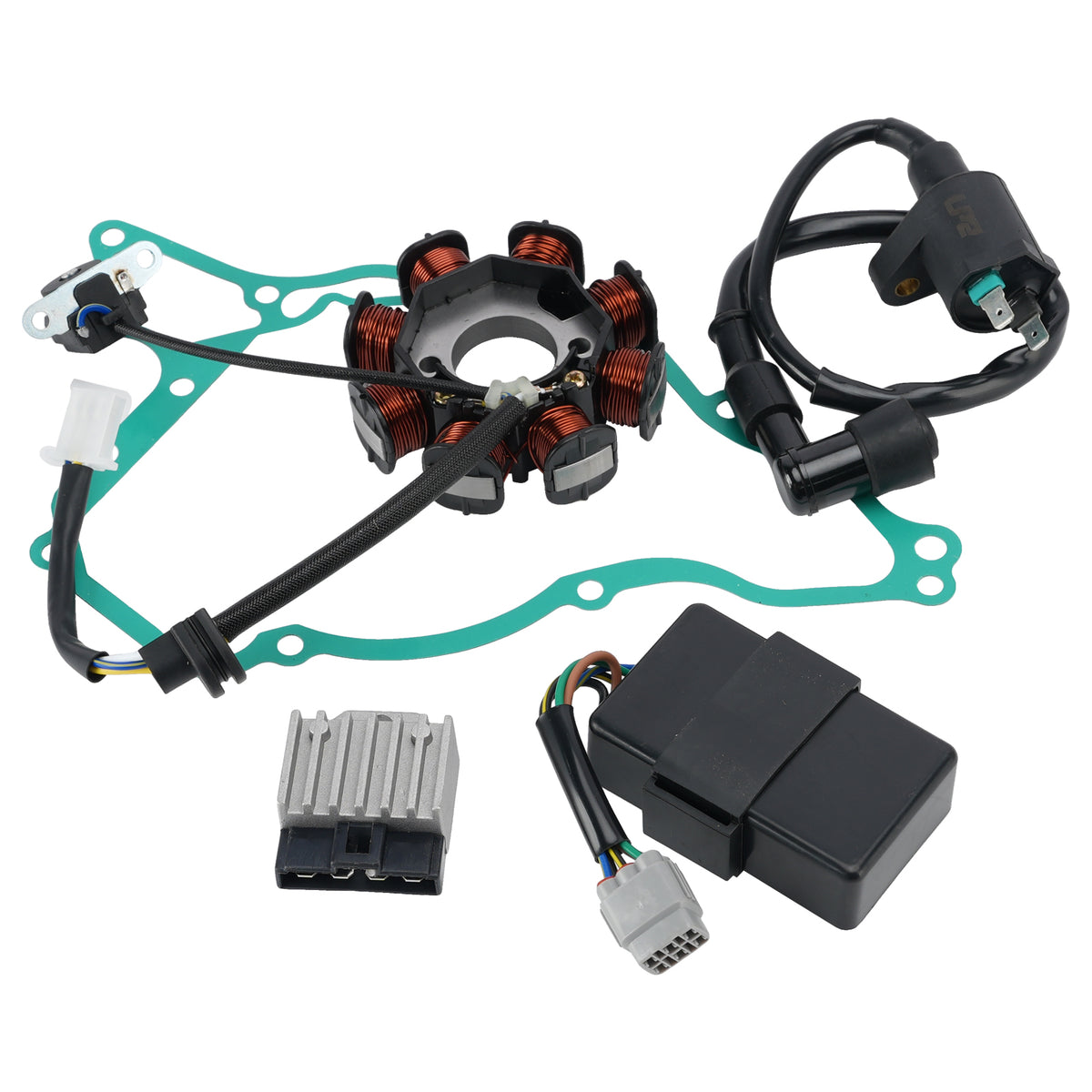 2003-2009 KLX110 Kawasaki Stator Regulator Cdi Box Ignition Coil Gasket Set