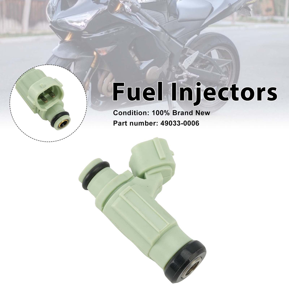 2004-2006 Kawasaki NINJA ZX636 ZX-6R Fuel Injectors 49033-0006