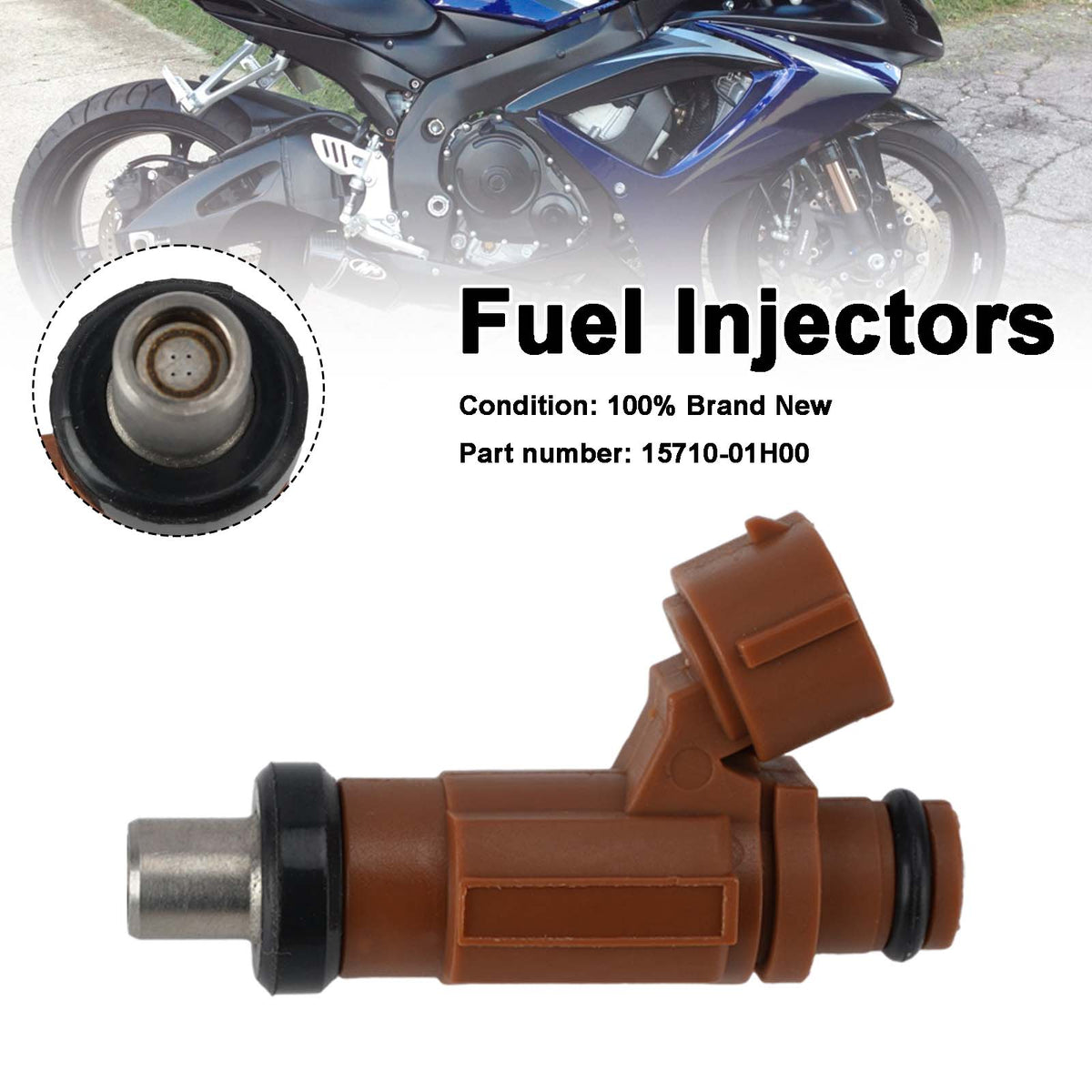 2006-2007 GSXR600 GSXR750 Suzuki 15710-01H00 Fuel Injectors