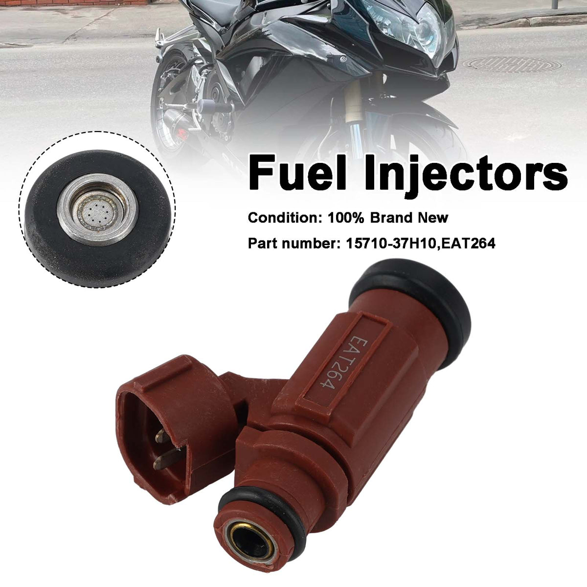 2008-2009 GSX-R600 GSX-R750 Suzuki EAT264 15710-37H10 Fuel Injectors