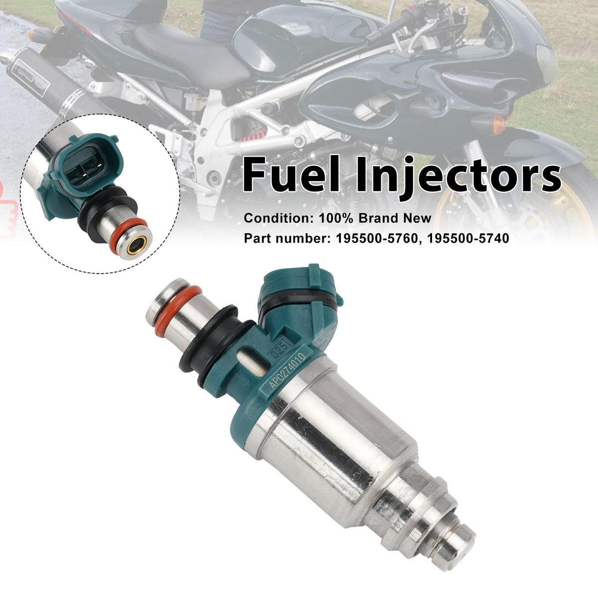 1998-2003 TL1000 RSV1000 Suzuki 195500-5760 195500-5740 Fuel Injectors