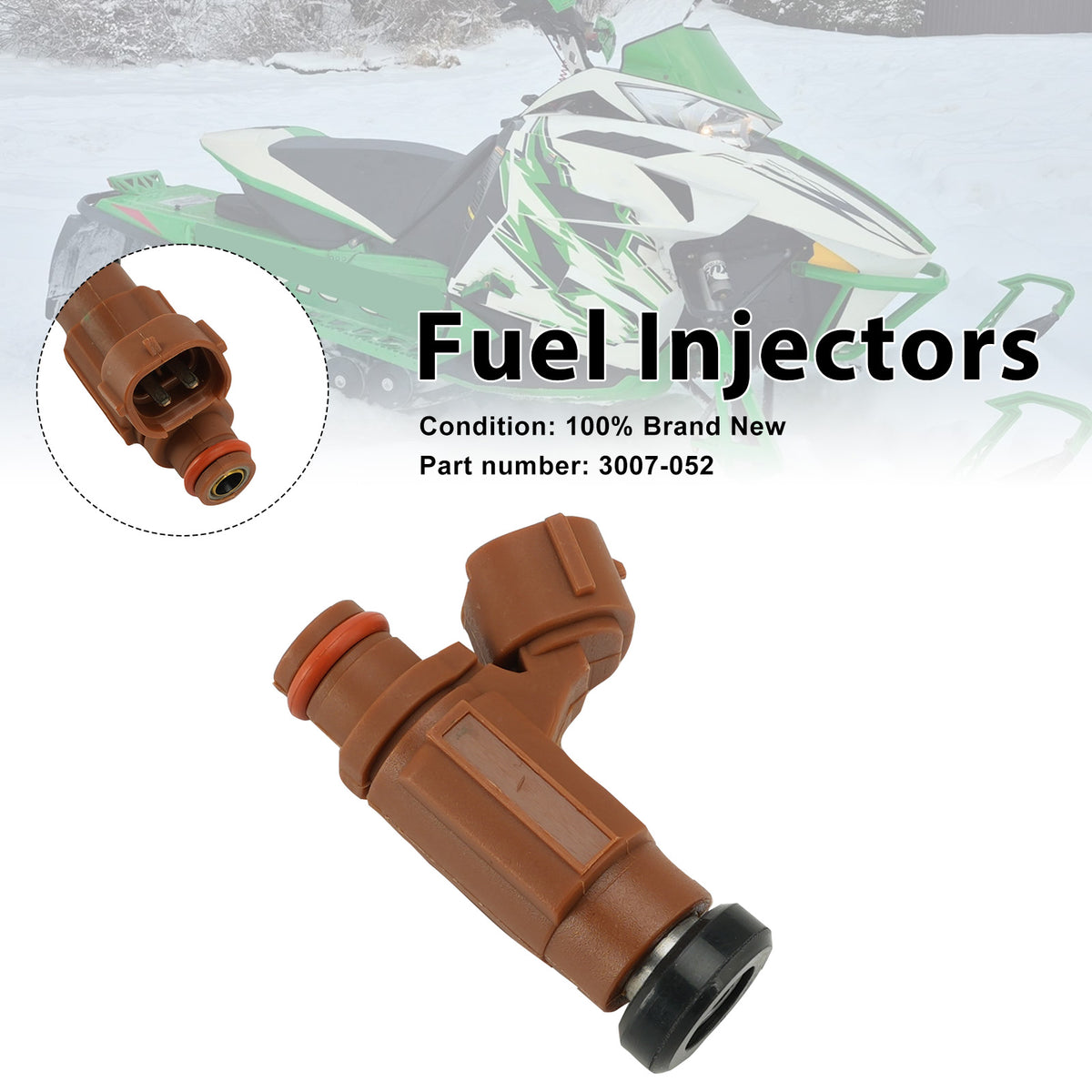 2004-2017 Arctic Cat Sno Pro 500 F5 ZR 4000 Fuel Injectors 3007-052