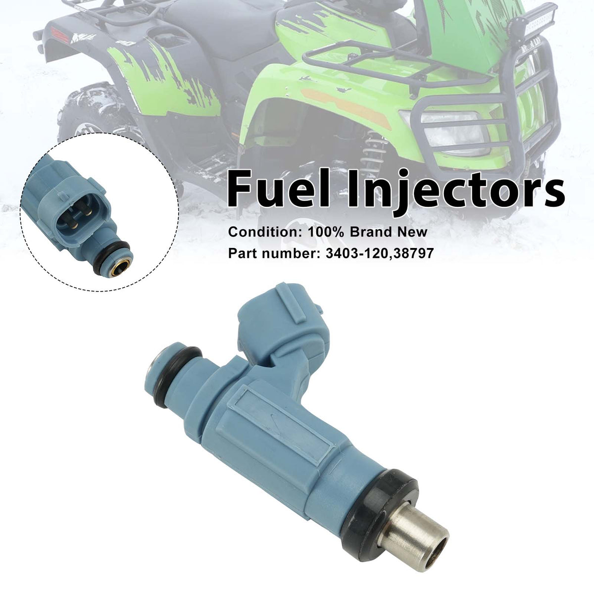 2006-2008 Arctic Cat 700 EFI AUTO TRANS 38797 Fuel Injectors 3403-120