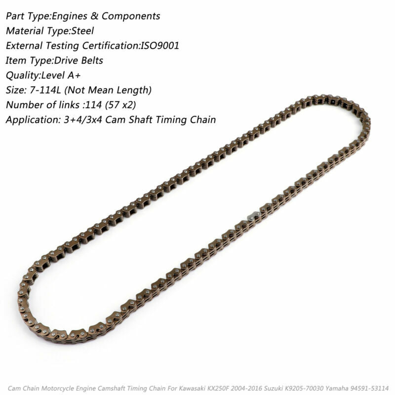 2016 Kawasaki KX250F KX 250F Yamaha 92057-0030 94591-53114 Timing Cam Chain