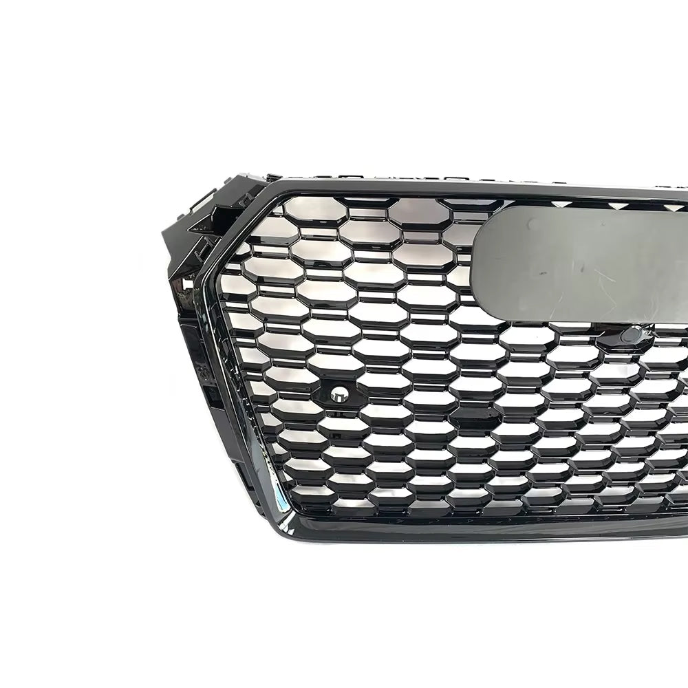 2016-2019 Audi A4 S4 B9 To S4/RS4 Style Front Glossy Blac Bumper Grill High Quality Honeycomb Upper Grille