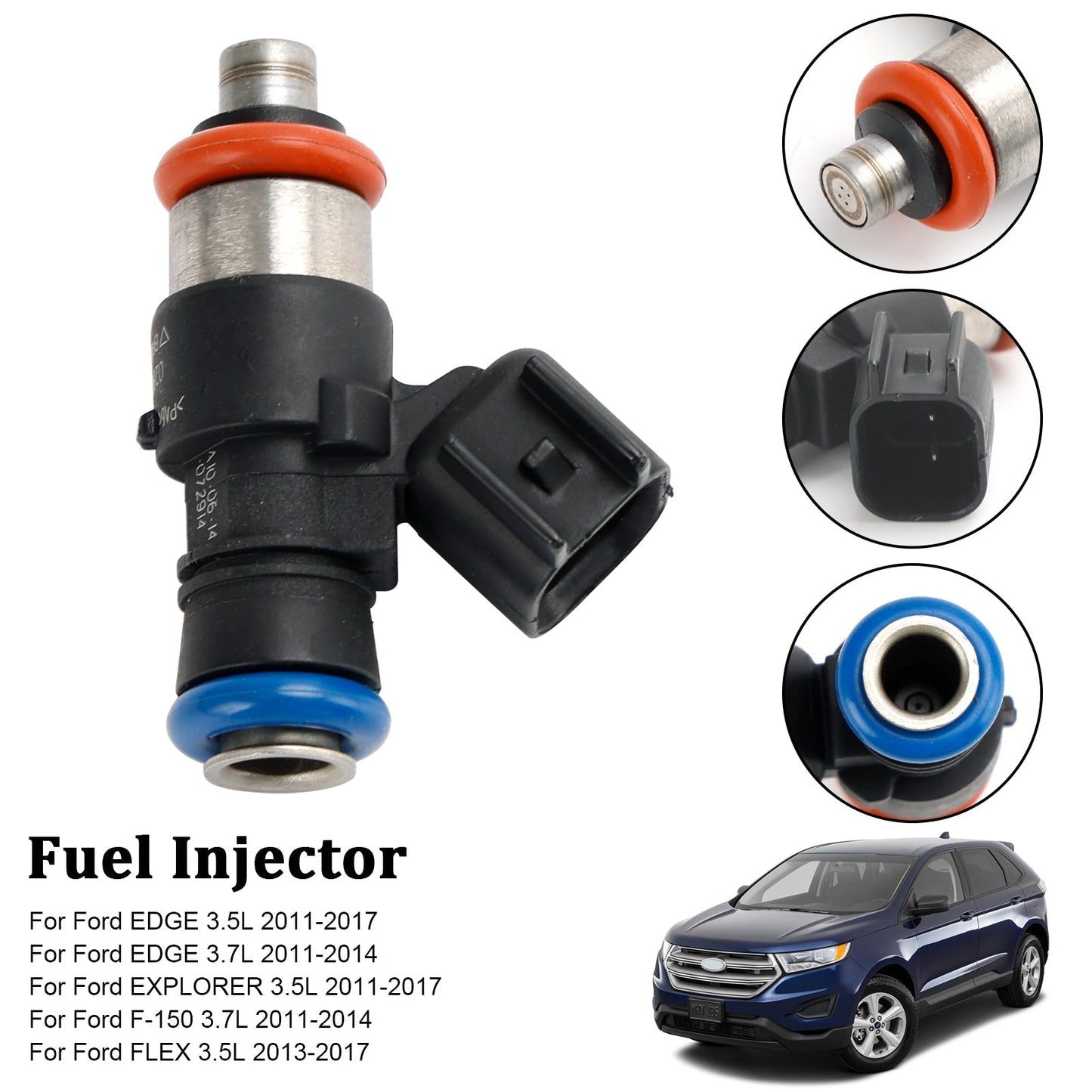 Inyector de combustible Lincoln MKS MKZ 3.7L (2013-2016), 1 unidad, 0280158191