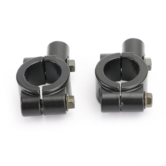 Adaptateur de rétroviseur de guidon de moto 7/8" avec support de fixation à pince 8 mm CW en aluminium