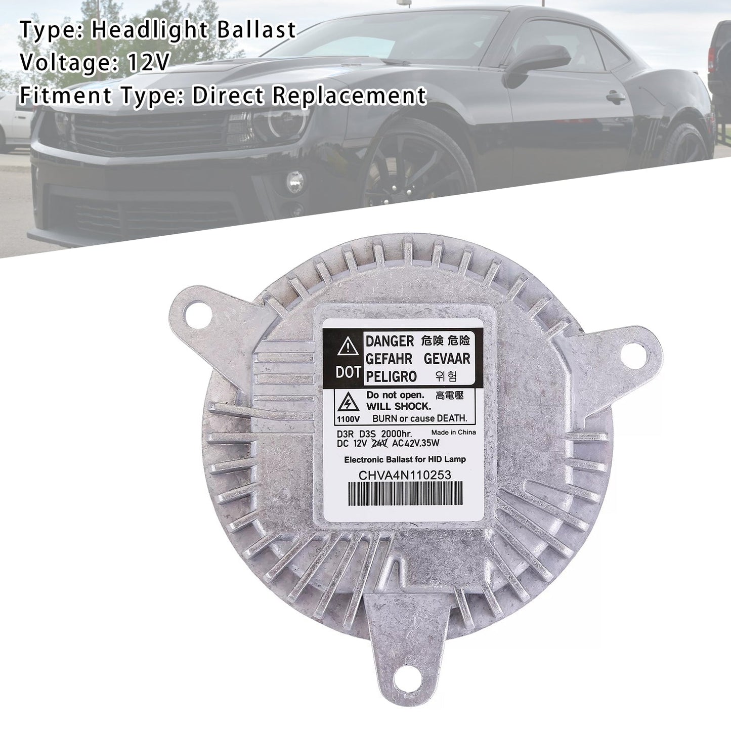 2016-2018 Chevrolet Malibu 1.5L 1.8L 2.0L D3R Xenon HID Headlight Ballast 68224607AB 22941301