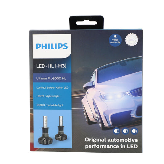 Philips H1/H3/H7/H11/HB3/4/HIR2 Pro9000 LED Headlight Bulbs +250% 5800K