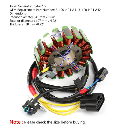 14-21 Honda TRX 500 520 Fourtrax Foreman FE FM Rubicon Alternator Stator Fit