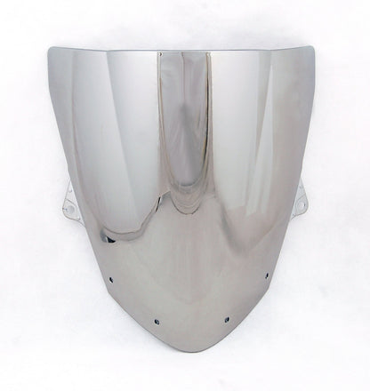 Windshield WindScreen Double Bubble For Kawasaki ZX6R 2009-14 ZX10R 08-10 Chrome