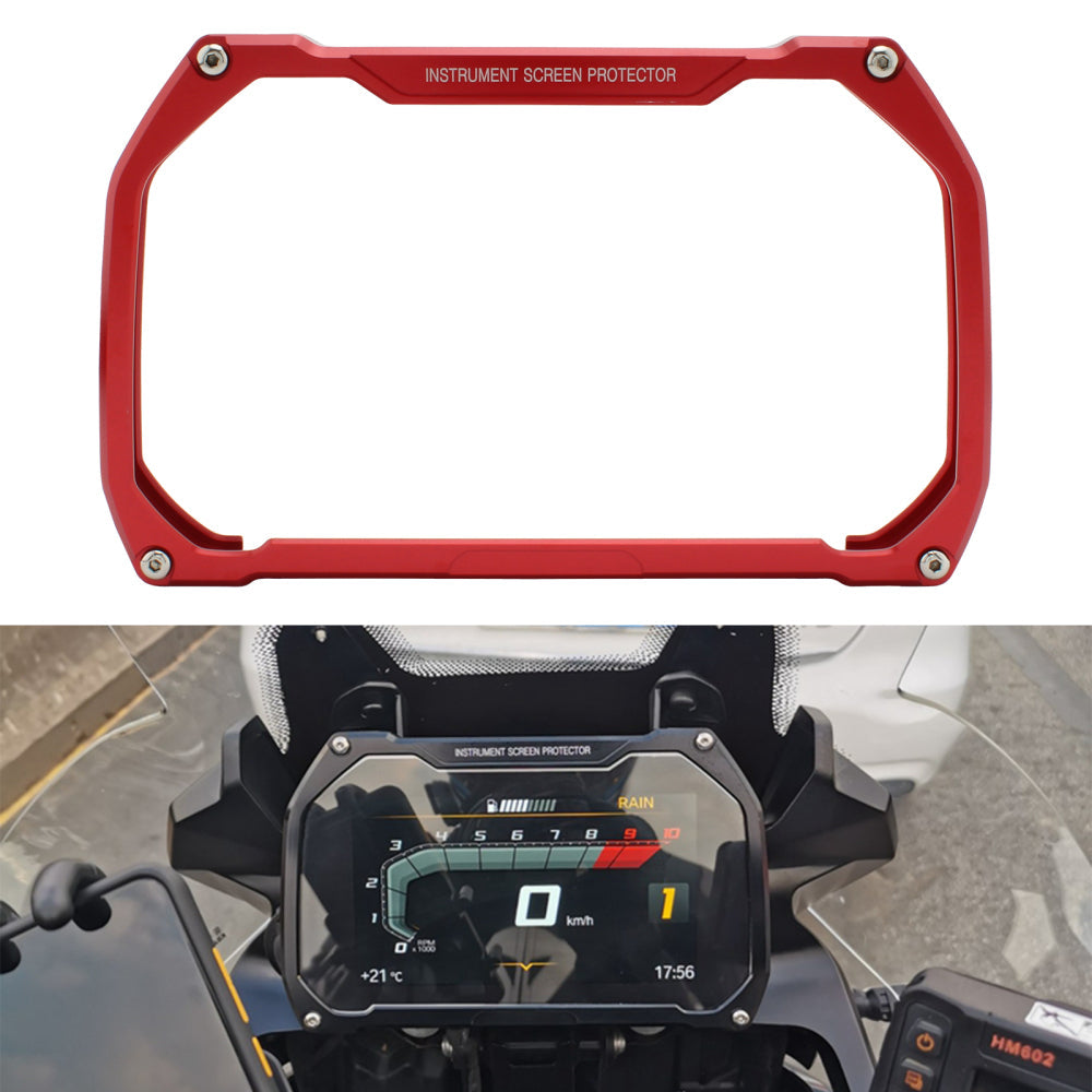 Cubierta protectora de aluminio para velocímetro, color negro, compatible con BMW R1200 Gs 18-20 R1250 Gs 19-20, color rojo