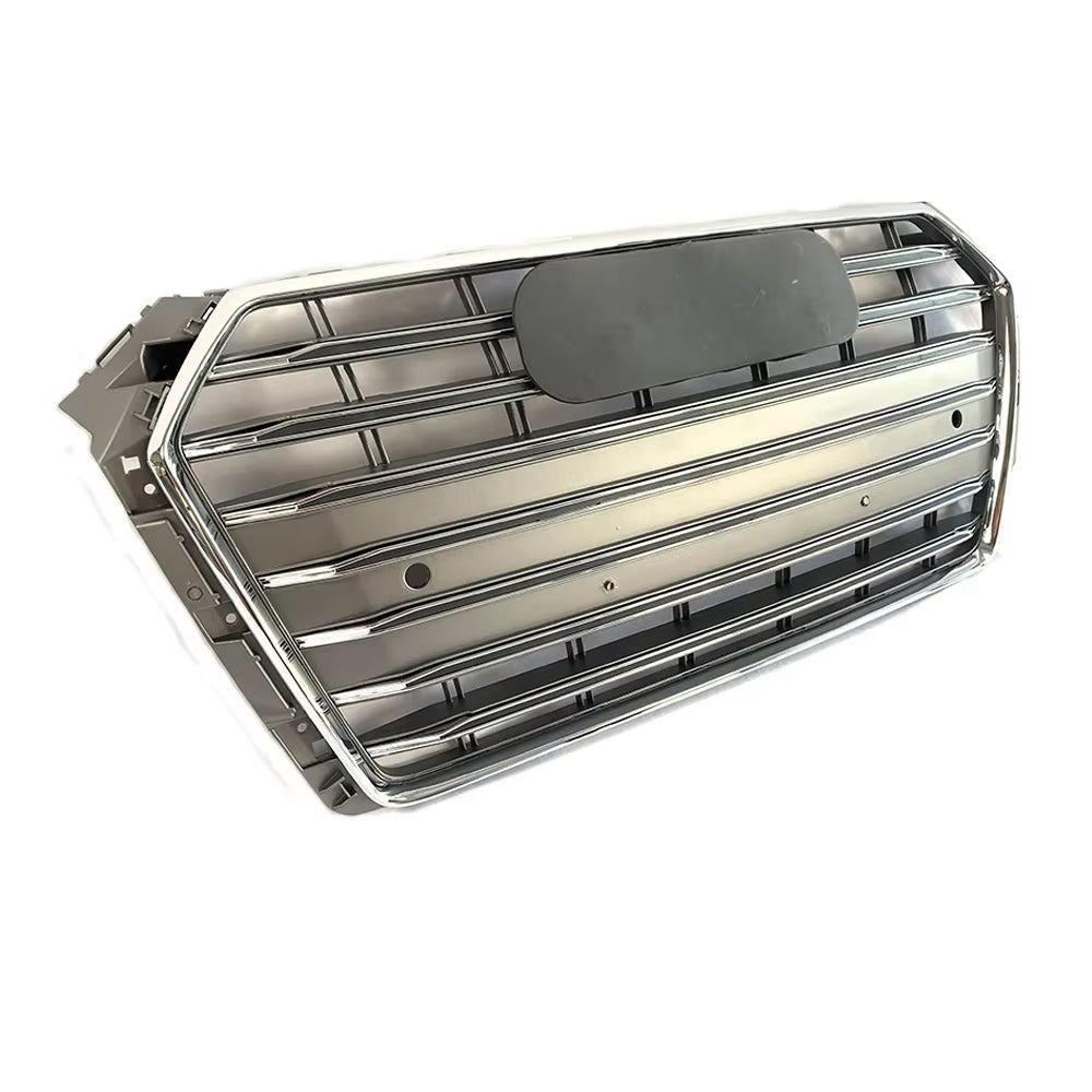 2016-2019 Audi A4 S4 B9 To S4/RS4 Style Front Glossy Blac Bumper Grill High Quality Honeycomb Upper Grille