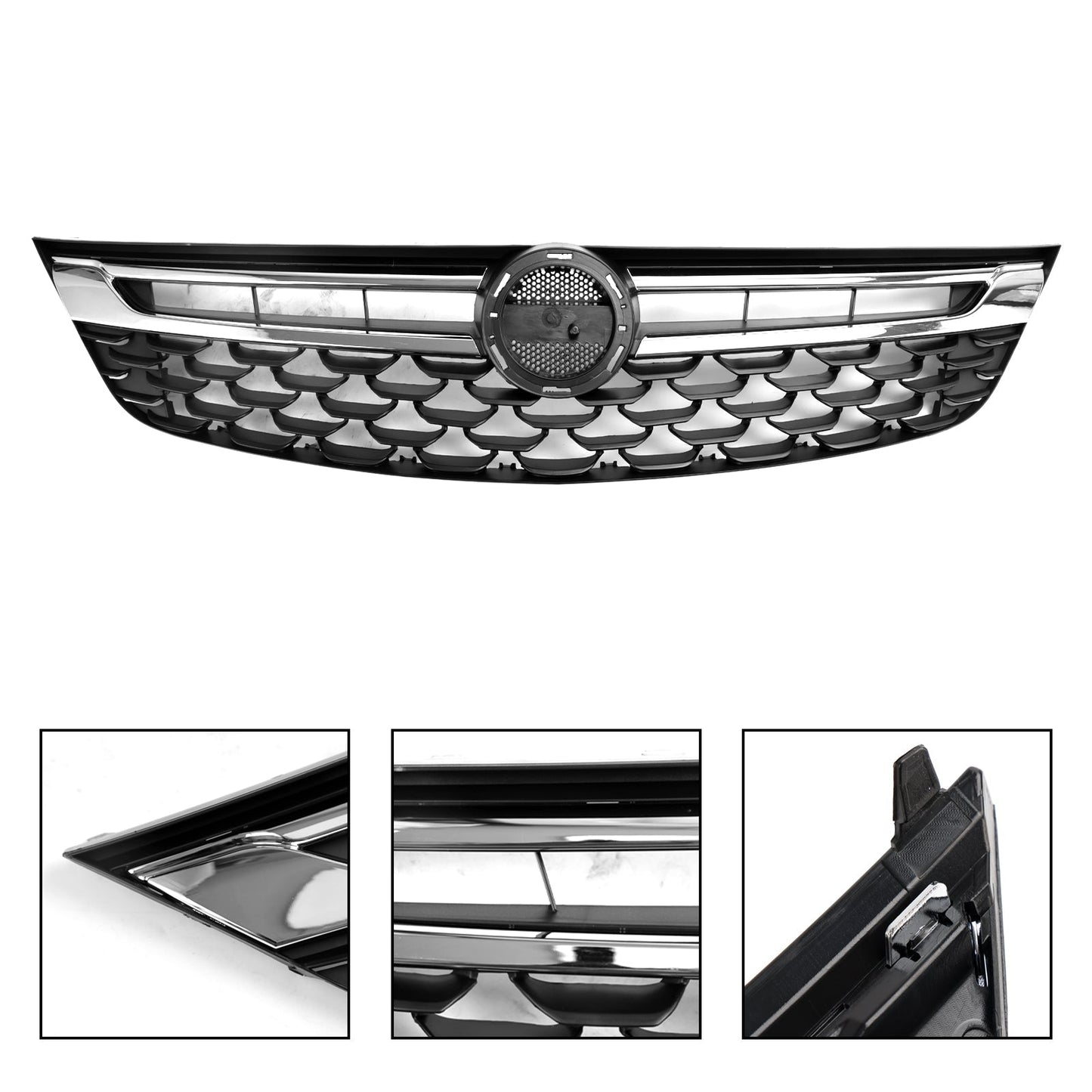 2015-2019 Vauxhall Astra K (Pre Facelift MK7) Black Chrome Front Bumper Grill Grille Generic