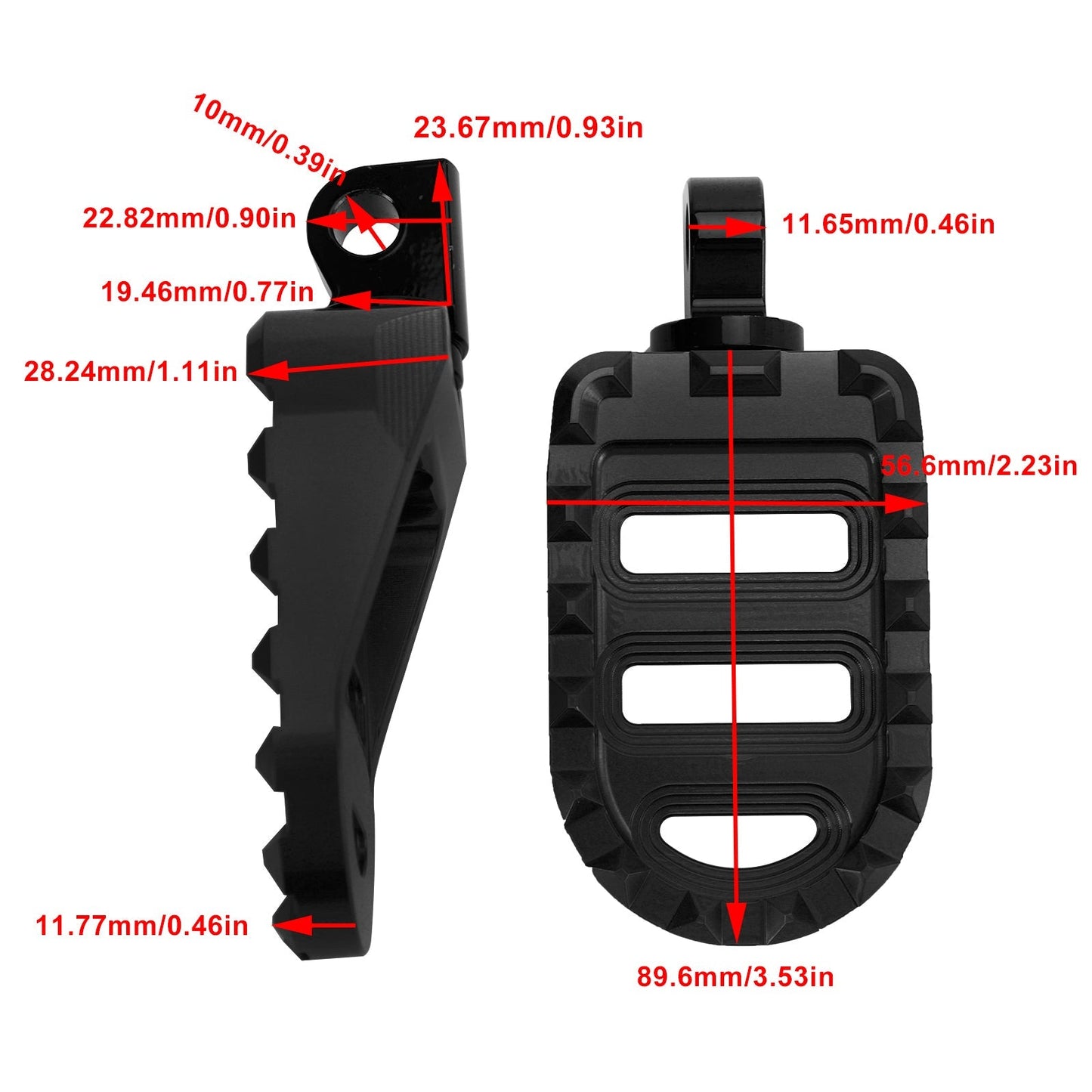 Repose-pieds avant pour Dyna Sportster 883 Electra Glide Road Glide