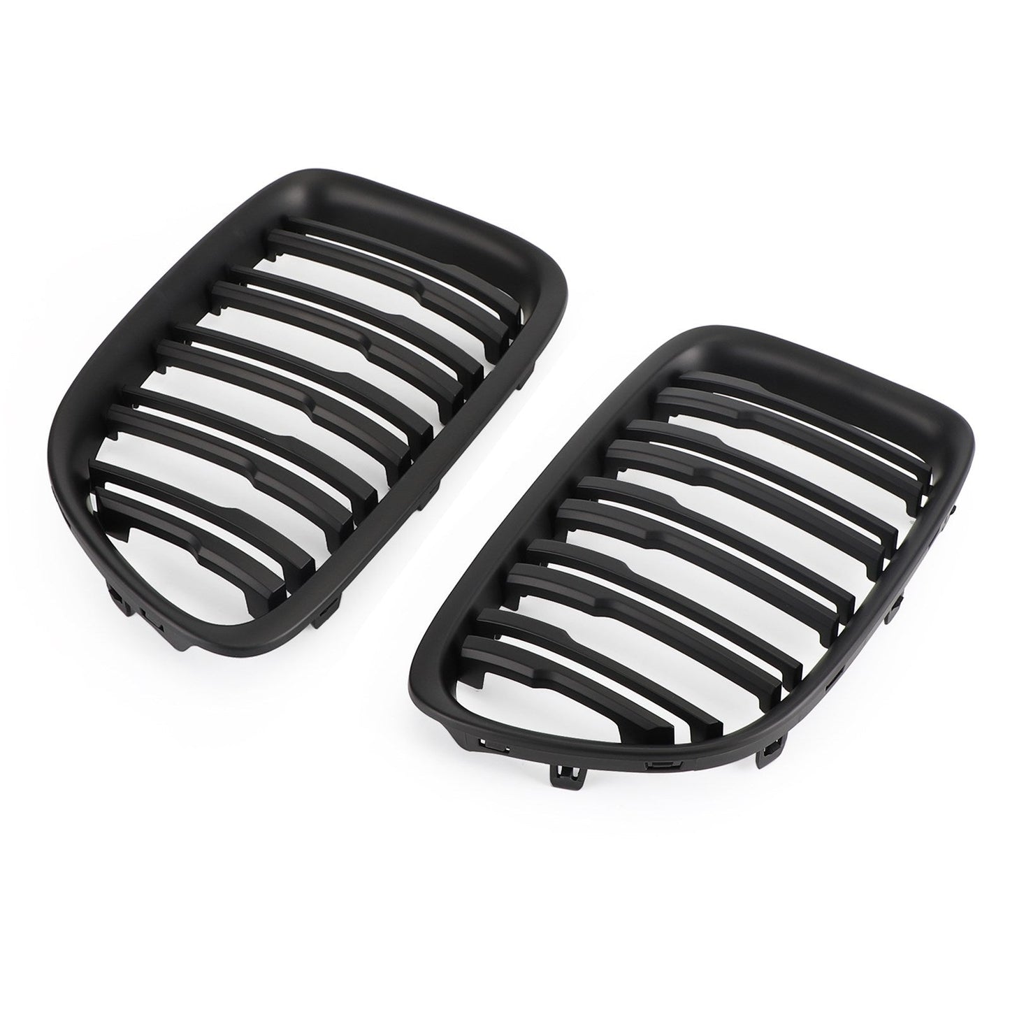 BMW 2009-2014 X1 SUV 51112993305 51112993306 Matt Black Dual Slats Front Hood Kidney Grill Grille