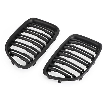 BMW 2009-2014 X1 SUV 51112993305 51112993306 Matt Black Dual Slats Front Hood Kidney Grill Grille