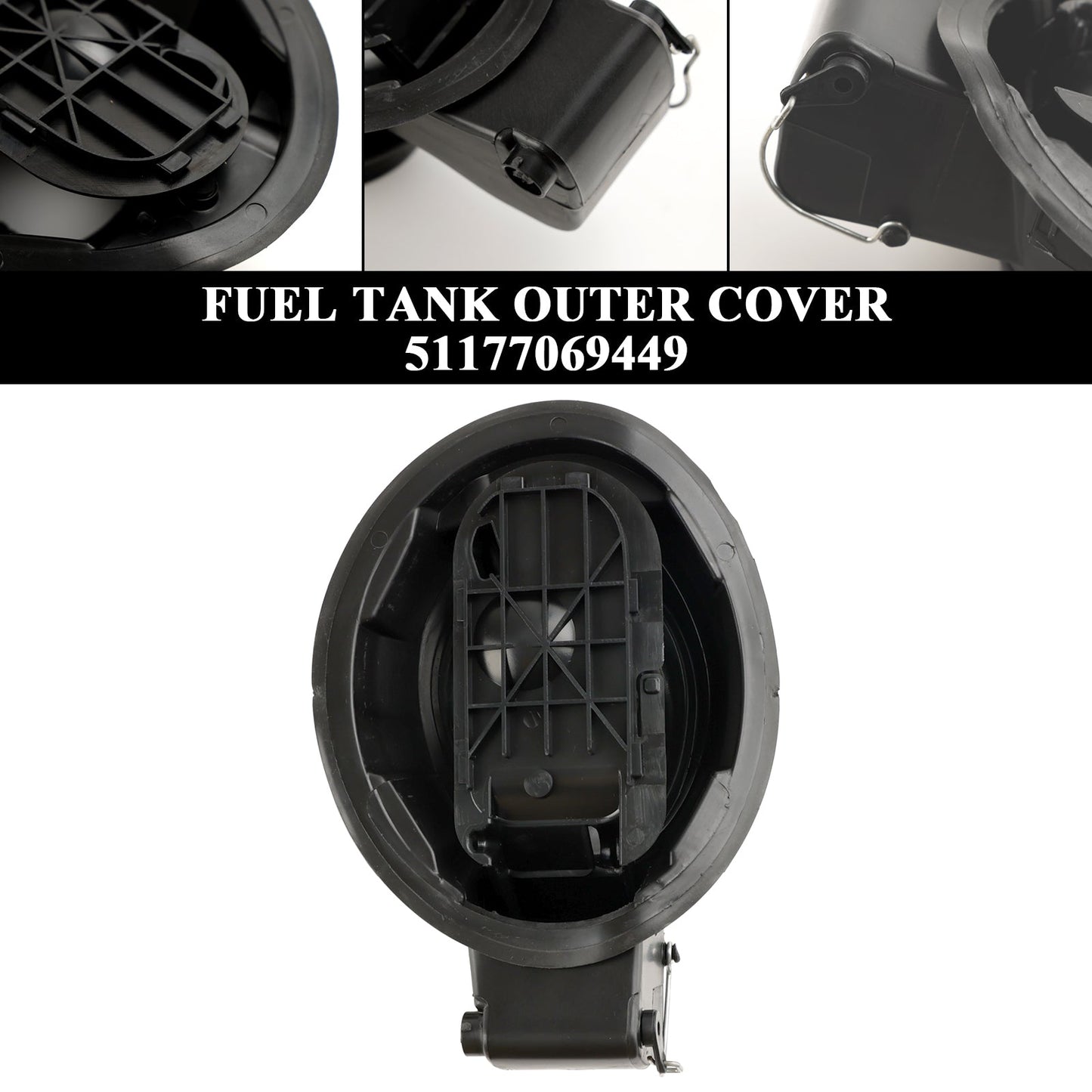 Couvercle de charnière de trappe de réservoir de remplissage pour BMW Série 1 3 portes E81 E87 5 portes à hayon 51177069449