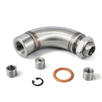 OBD2 Vehicle M18X1.5 J Style O2 Oxygen Sensor Angled Extender Spacer Kit