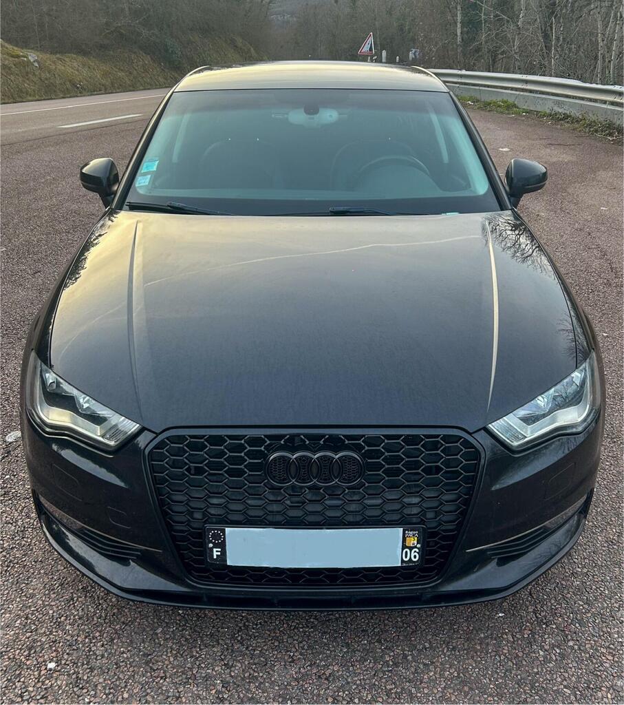 2013-2016 Audi A3/ A3 Sline/ S3 Black Grill Replacement Front Bumper Grille W/ Ring Emblem