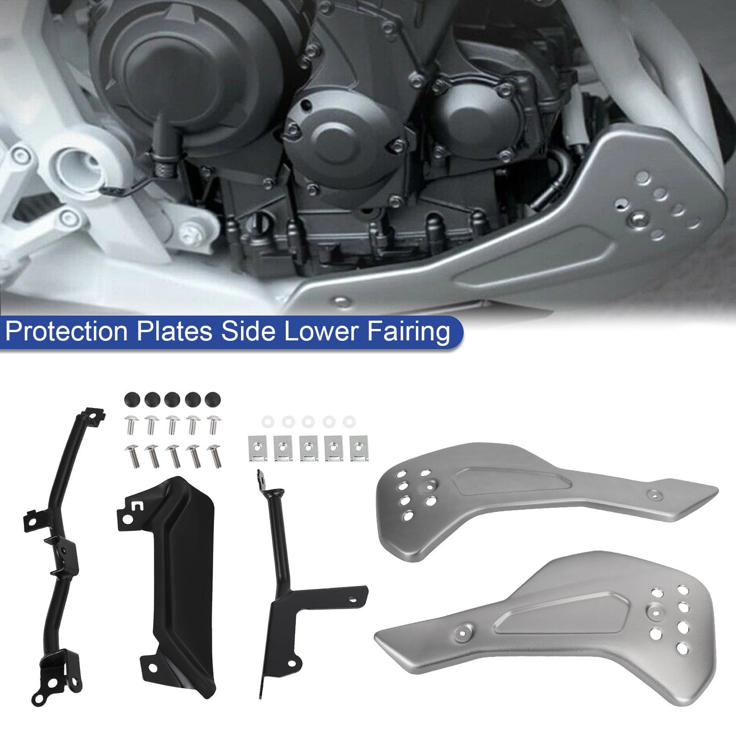 Lower Engine Belly Protection Plates Side Fairing For Trident 660 2021