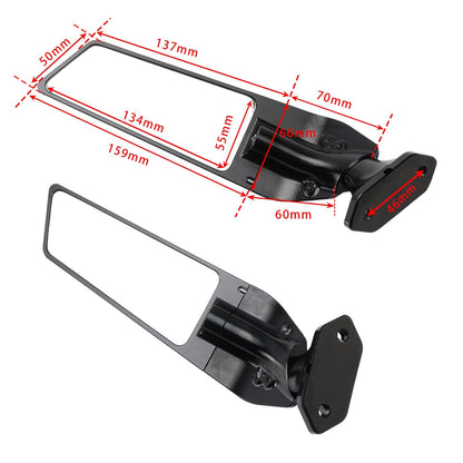 2019-2021 Kawasaki Ninja 125 650CNC Aluminum Winglet Mirror Wing Mirror