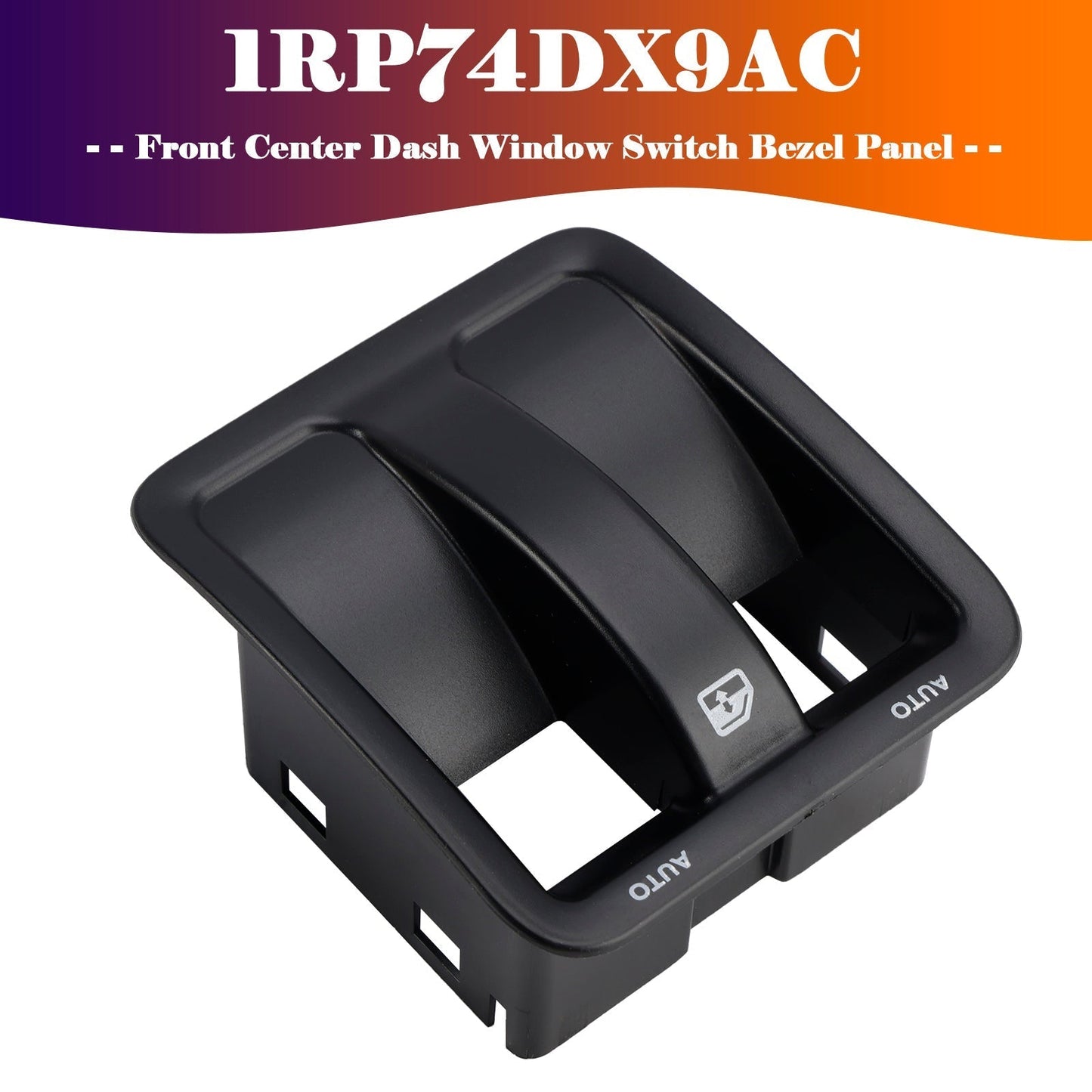 Panel biselado del interruptor de la ventana del tablero central delantero del Jeep Wrangler 2011-2019 1RP74DX9AC