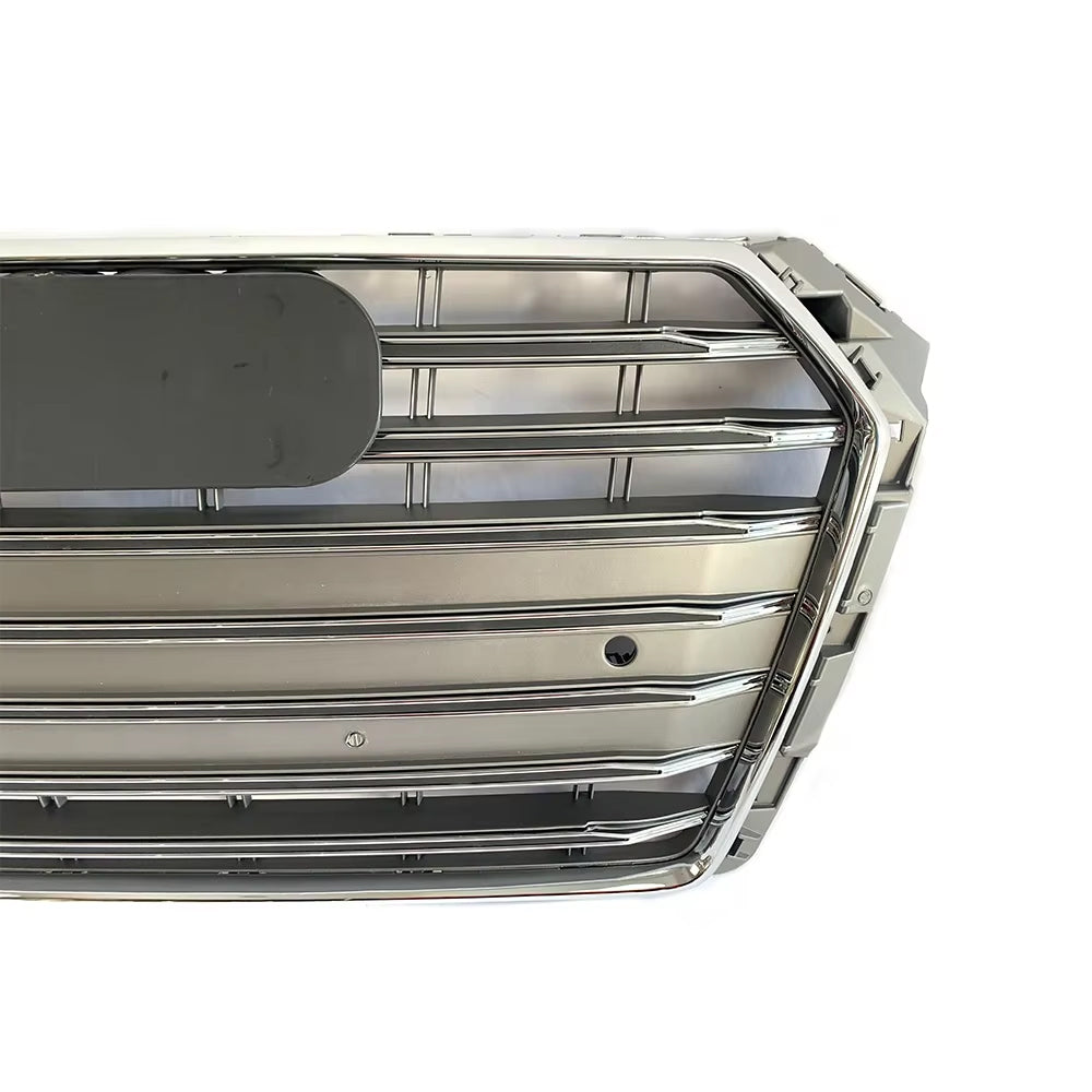 2016-2019 Audi A4 S4 B9 To S4/RS4 Style Front Glossy Blac Bumper Grill High Quality Honeycomb Upper Grille