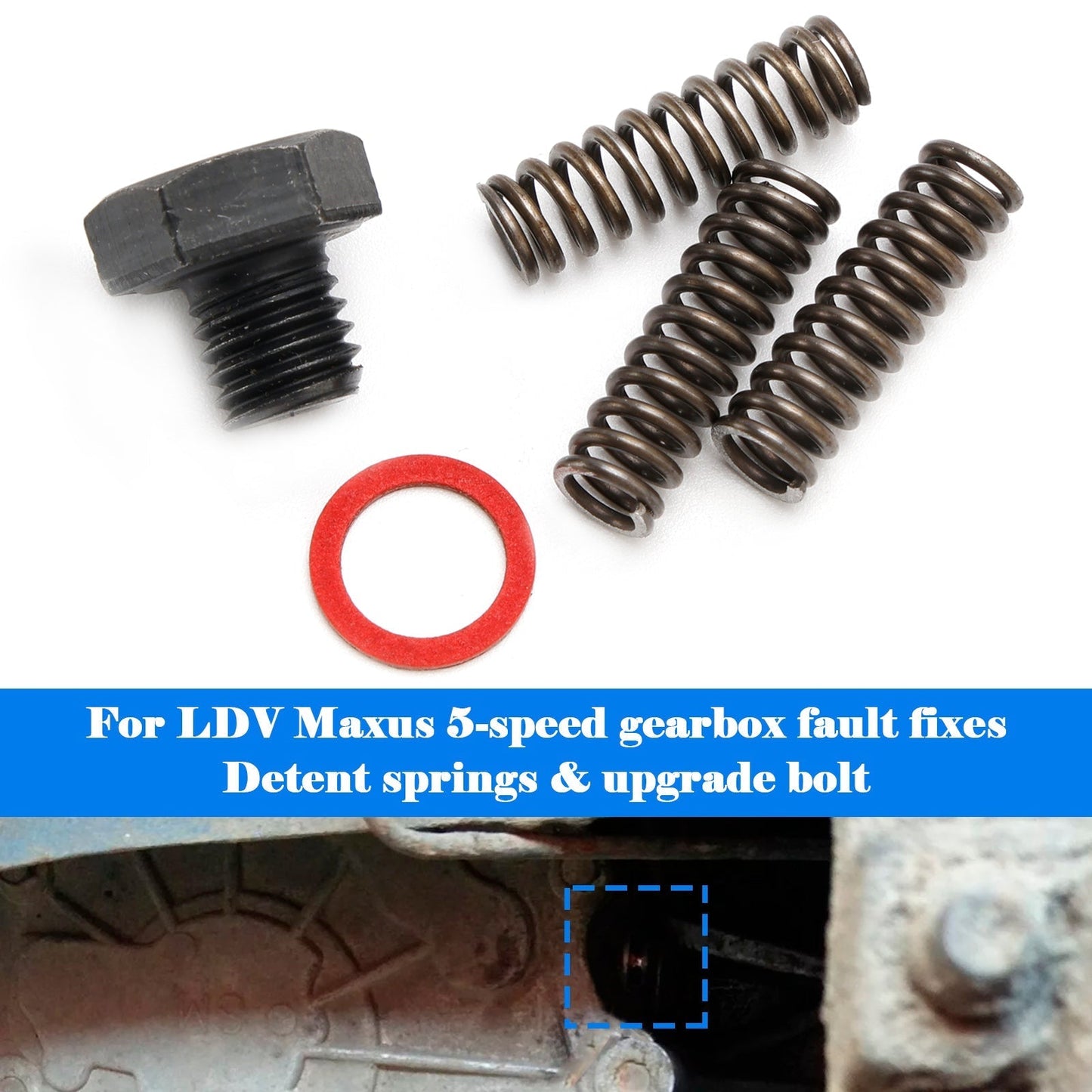Detent springs & upgrade bolt For LDV Maxus 5-speed gearbox fault fixes