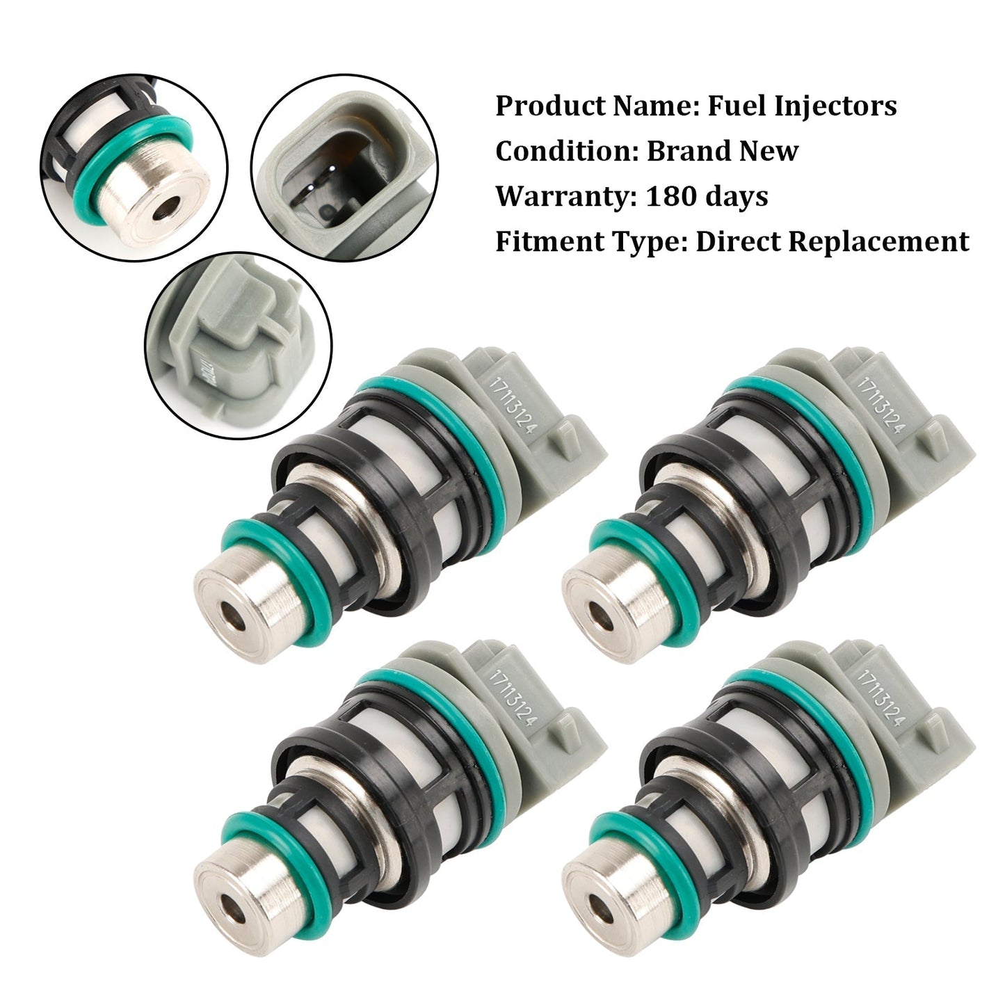 1993 For Chevrolet Lumina 4PCS Fuel Injectors 17113124 17113197