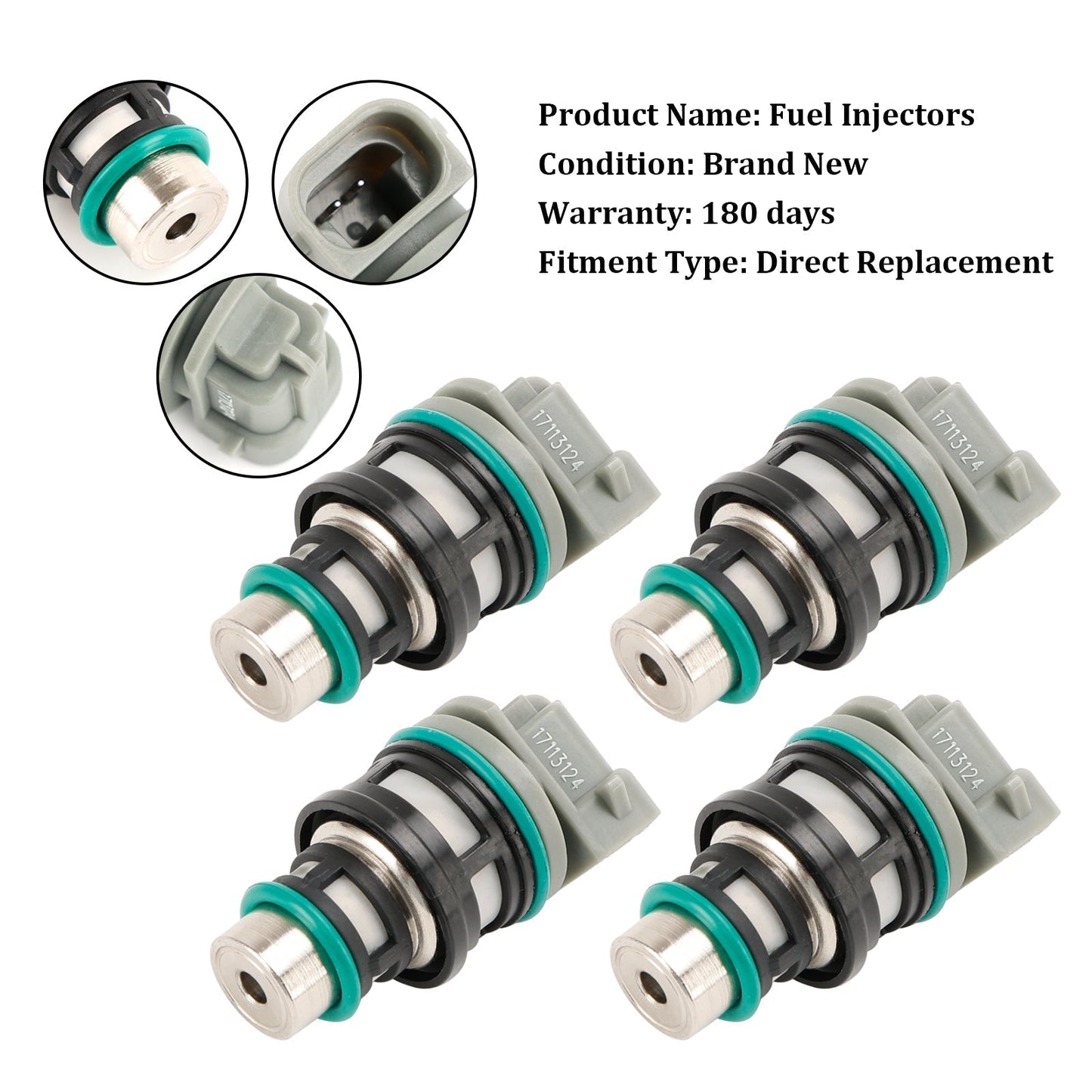 1992-1996 For Chevrolet Corsica 4PCS Fuel Injectors 17113124 17113197