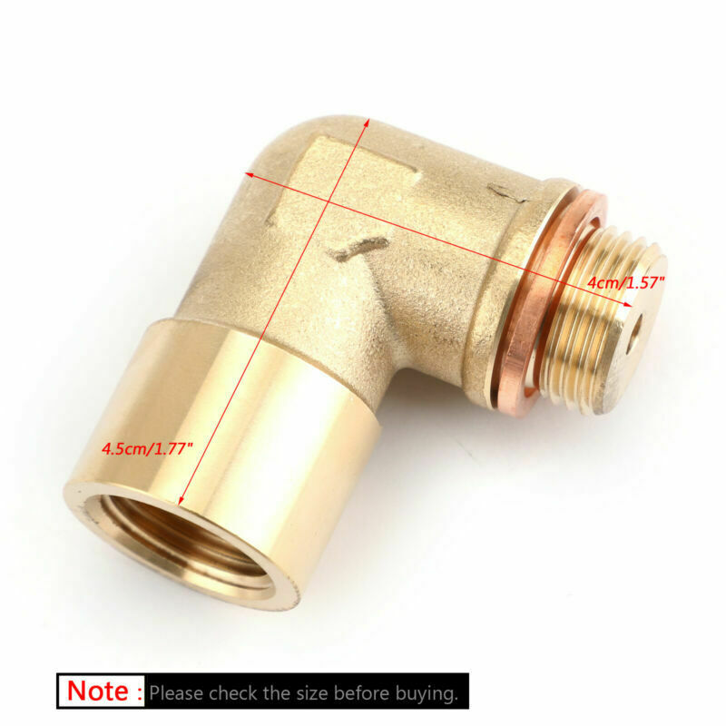M18X1.5 02 Bung Extension O2 Oxygen Sensor Angled Extender Spacer 90 Degree