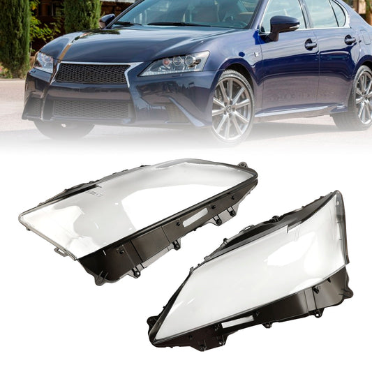 2013-2015 Lexus GS350 GS450H Left+Right Headlight Lens Cover