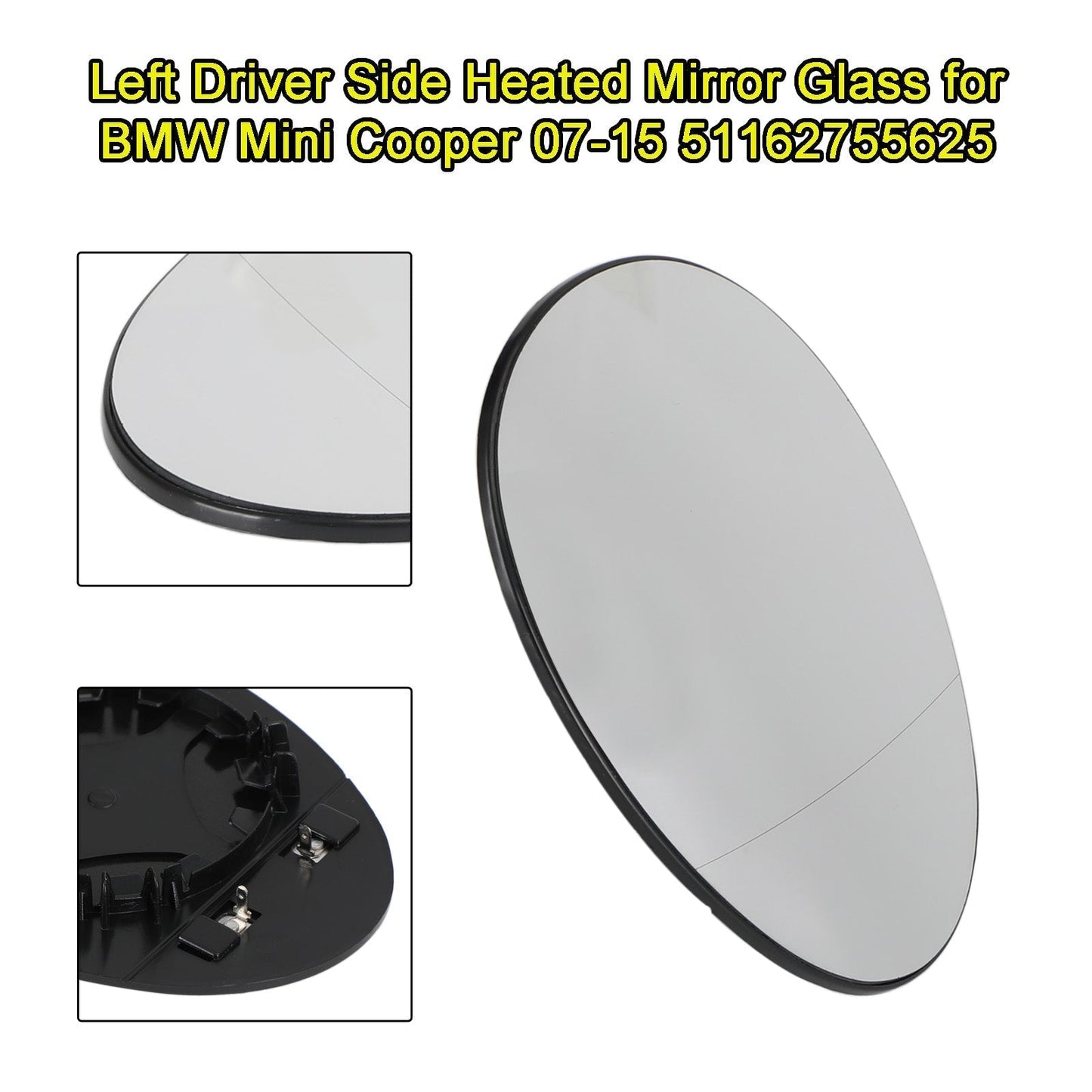 2008-2015 Mini R57Convertible Left Driver Side #51162755625 Heated Mirror Glass