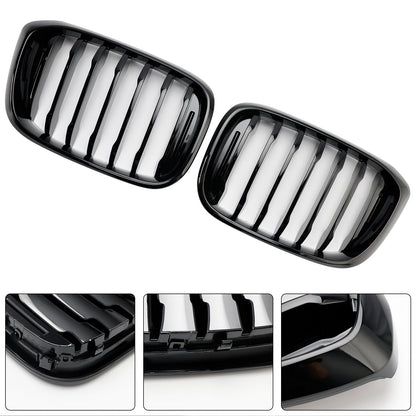 2018-2021 BMW X4 G02 X3 G01 G08 Gloss Black Front Kidney Grille Mesh Grill
