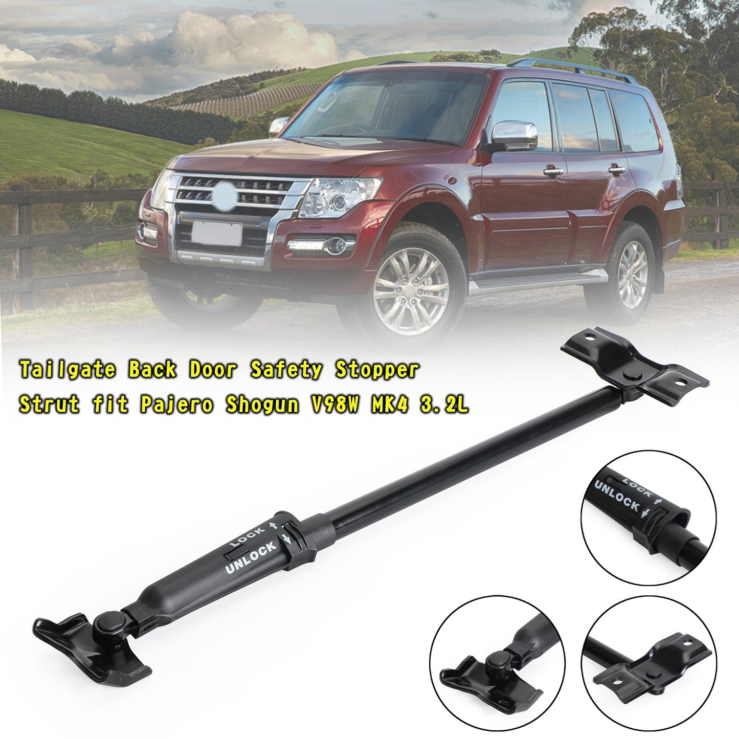 Tailgate Back Door Safety Stopper Strut 5822A020 2006-On Mitsubishi Pajero Shogun V98W MK4 3.2L Diesel