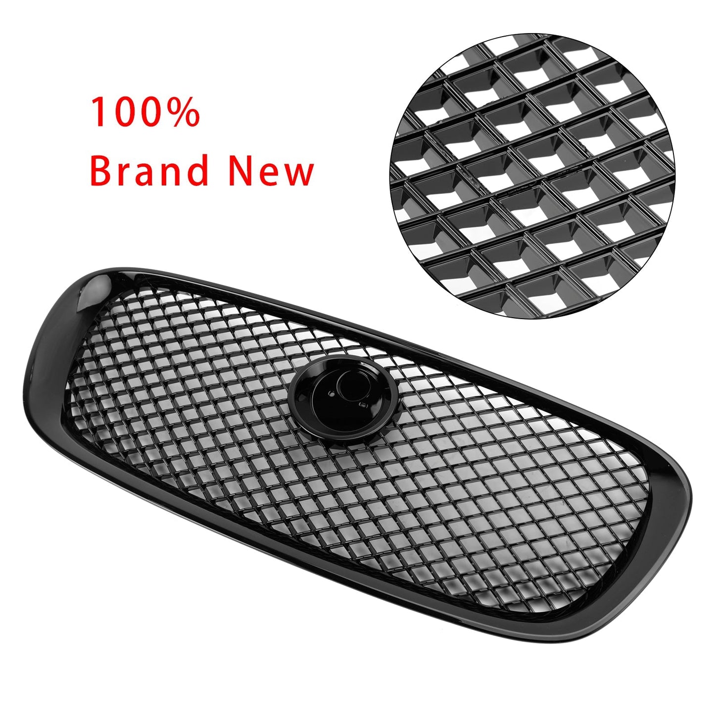 2008-2011 Jaguar XF XF-R Style Front Bumper Grill Grille Gloss Black