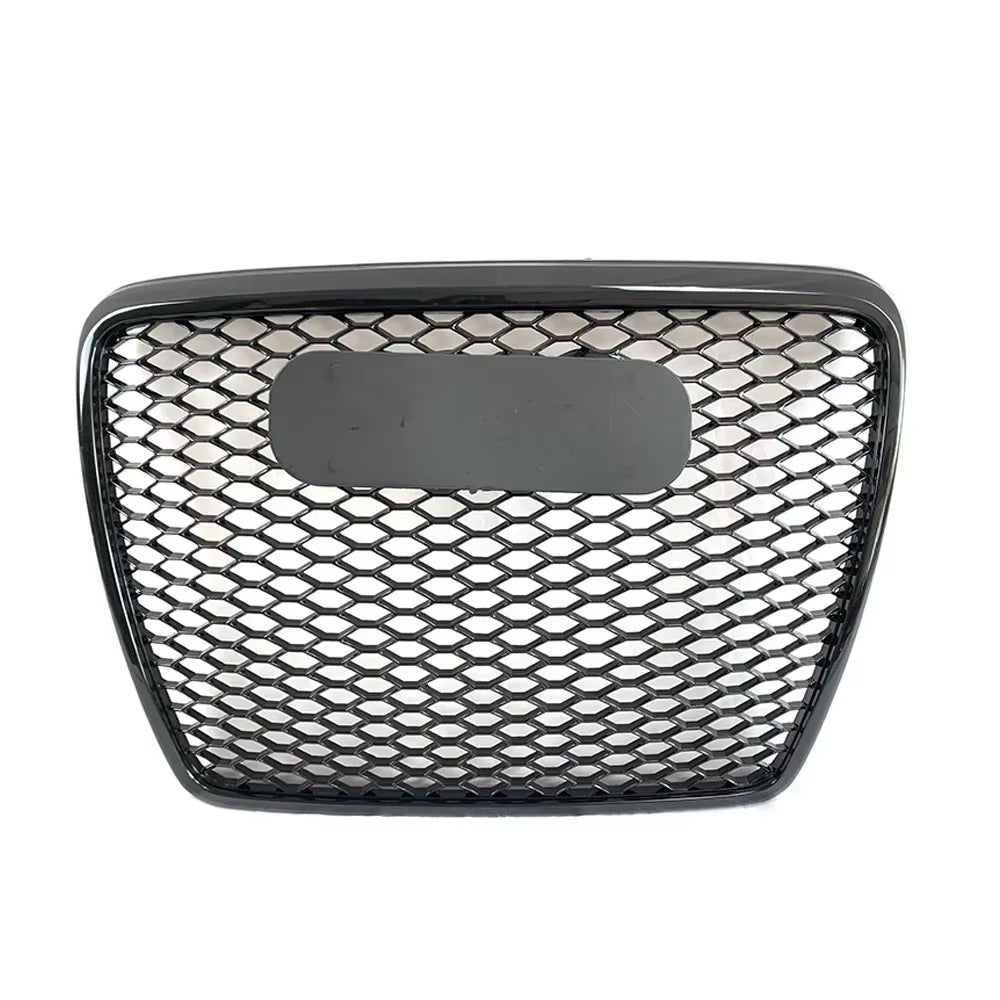 Parrilla superior de alta calidad estilo RS para Audi 2005-2011 A6 S6 C6 a RS6 con molduras en negro, cromo y plata.
