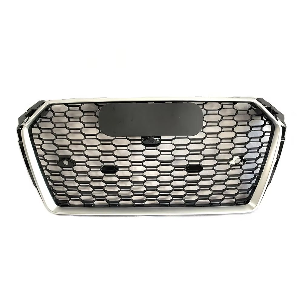 2016-2019 Audi A4 S4 B9 To S4/RS4 Style Front Glossy Blac Bumper Grill High Quality Honeycomb Upper Grille