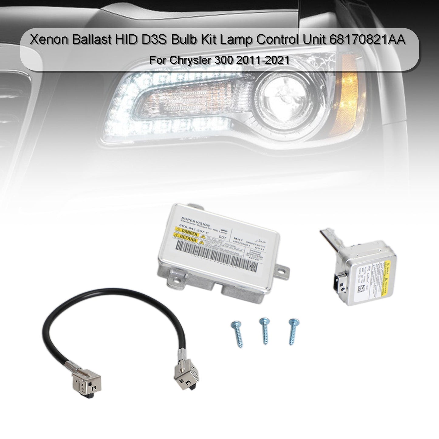 Unité de contrôle de lampe à ballast xénon HID D3S pour Chrysler 300 2011-2021 68170821AA