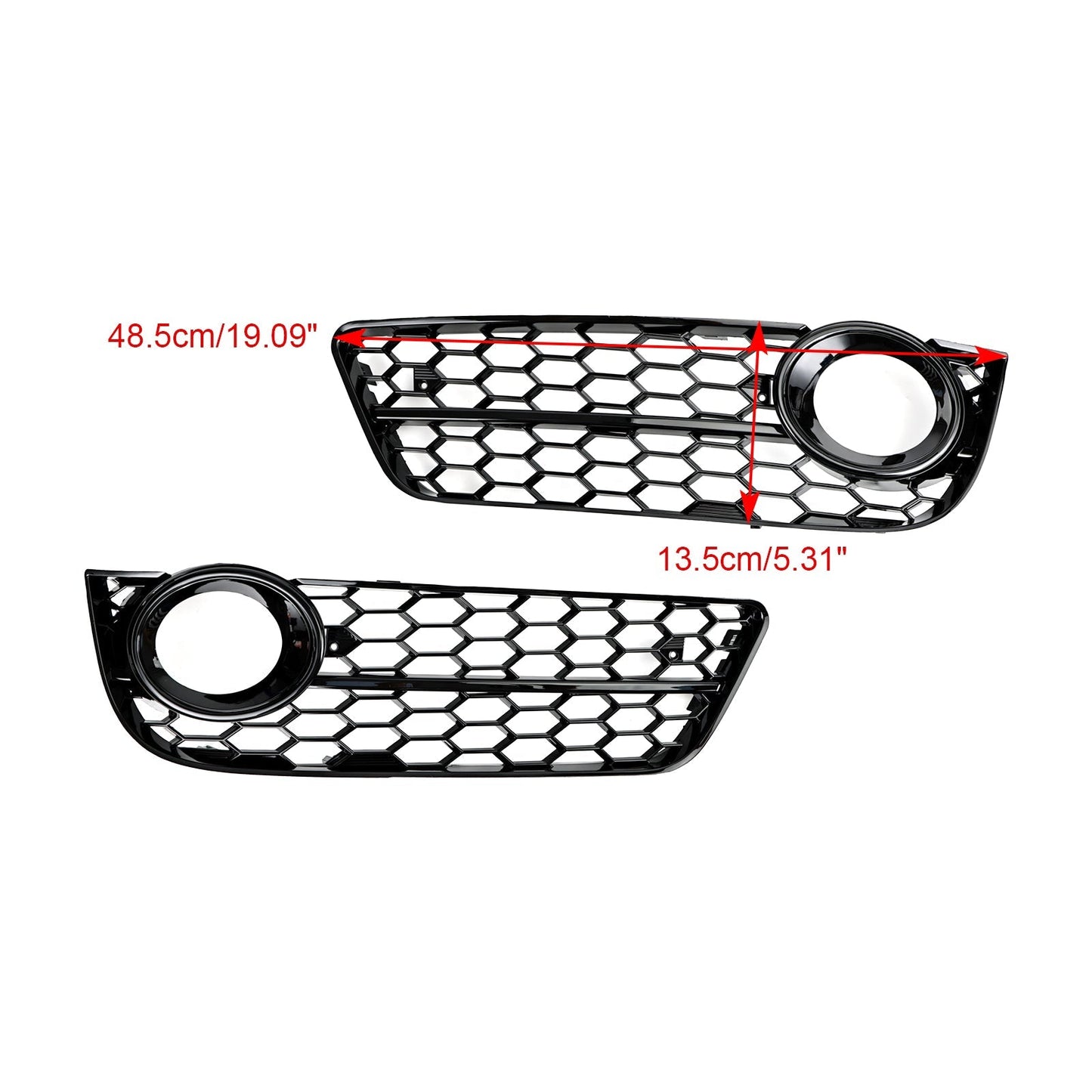 2007-2011  Audi A5 Standart Pair Honeycomb Front Fog Light Cover Grille 1522024