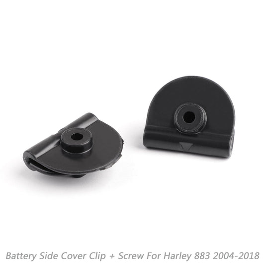 Couvercle de batterie gauche avec clip et vis pour Harley Sportster XL883 XL1200 2004-2018 1200, noir
