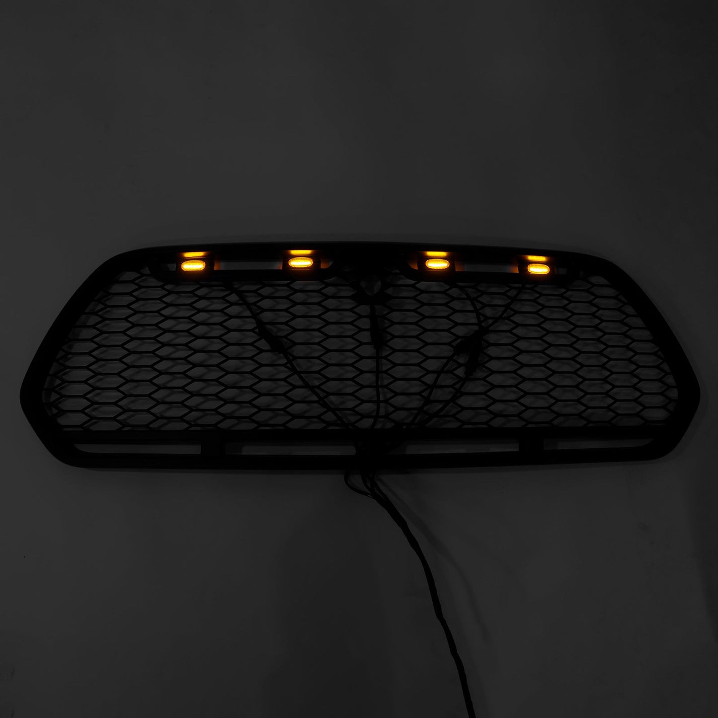 Matt Black Front Bumper Grill Grille Fit Ford Transit MK8 2015-2018 Raptor w/LED