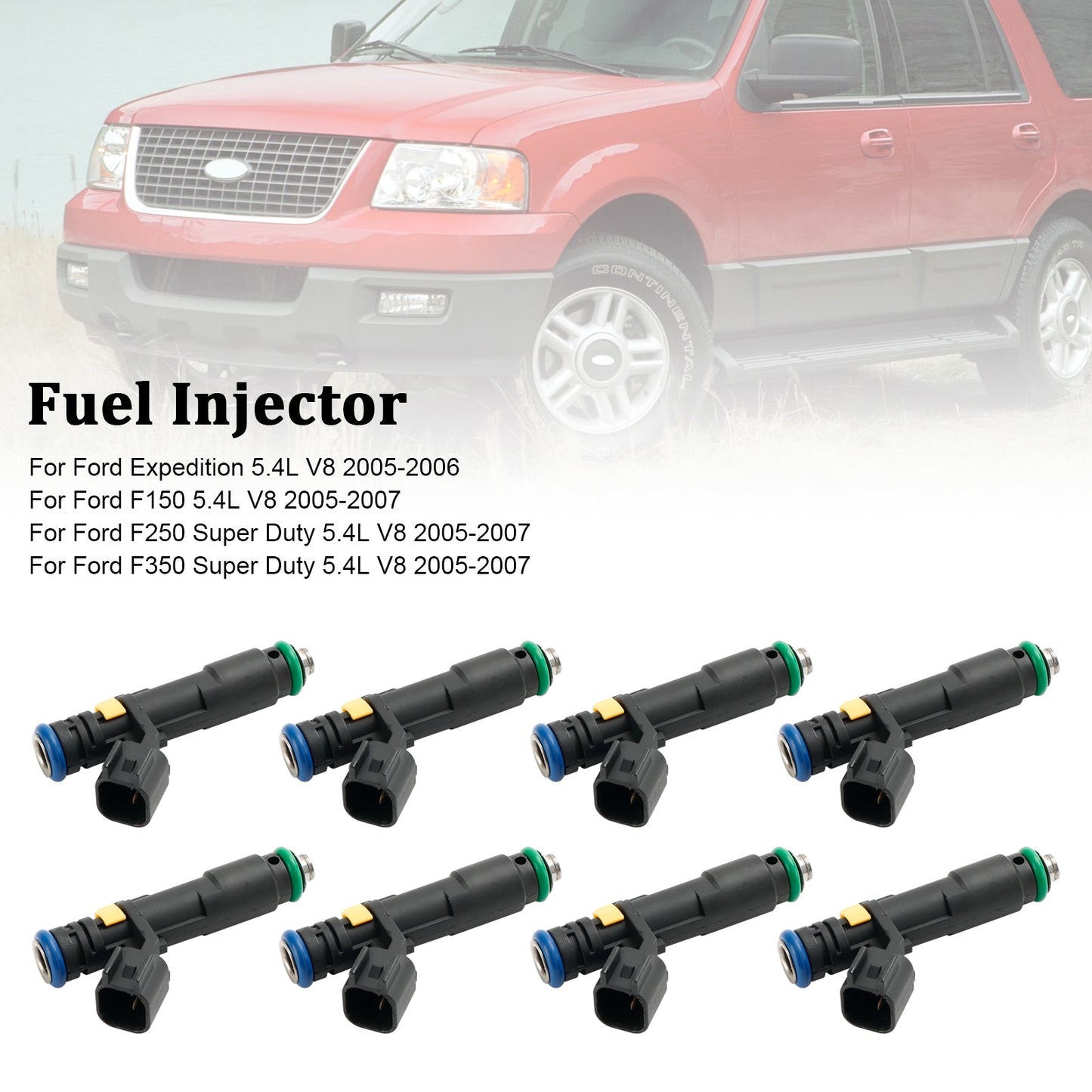 2005-2007 Lincoln Navigator 5.4L V8 8Pcs Fuel Injectors FJ817 5C3Z9F593DA