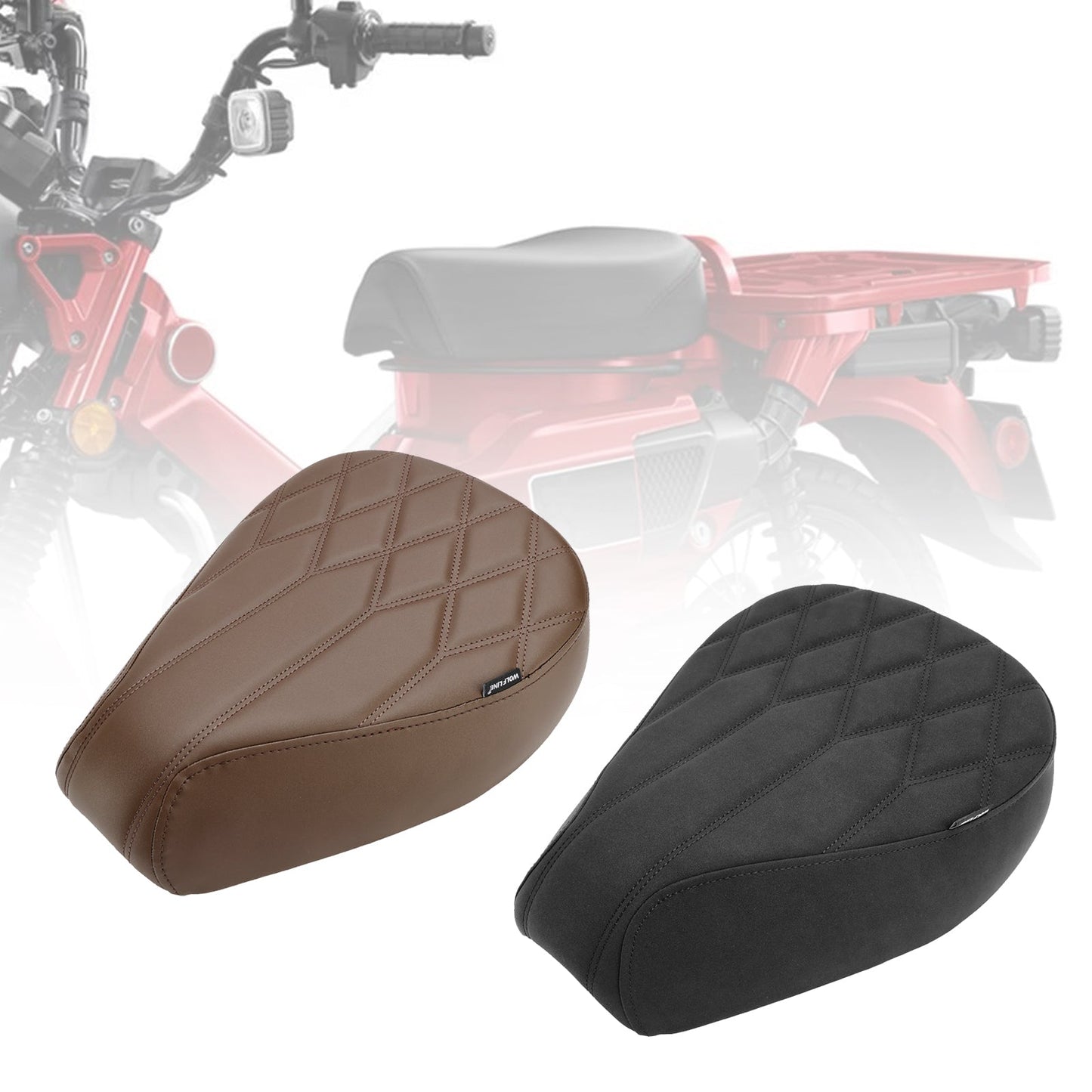 Siège conducteur/passager avant/arrière marron pour Honda CT125 huntercub 2020-2023