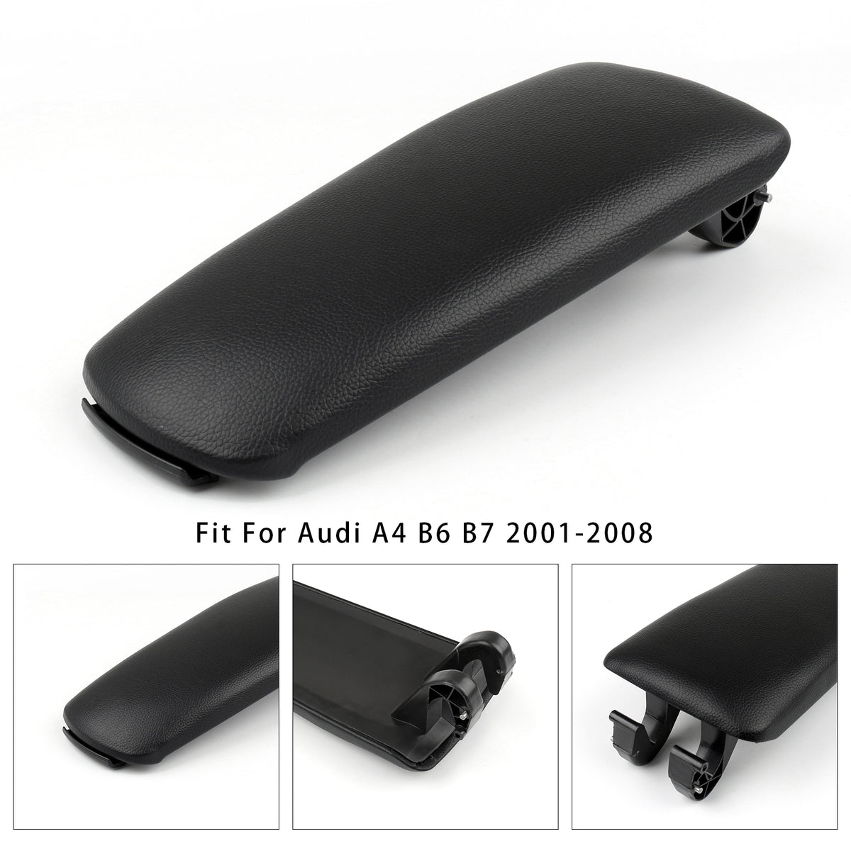 2001-2008 Audi A4 B6 B7 8E0864245E Black Leather Armrest Centre Console Lid