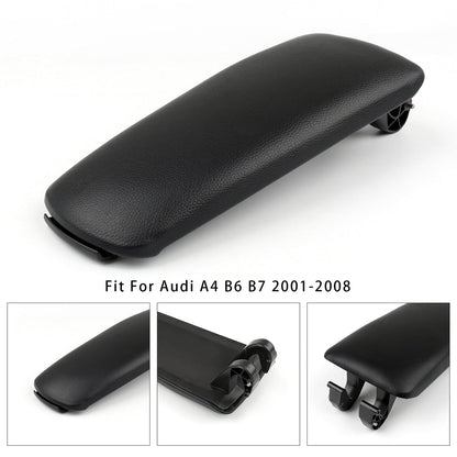 2001-2008 Audi A4 B6 B7 8E0864245E Black Leather Armrest Centre Console Lid